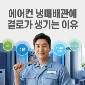 에어컨 냉매배관에 결로가 생기는 이유 썸네일