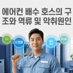 에어컨 배수 호스의 구조와 역류 및 악취원인 썸네일